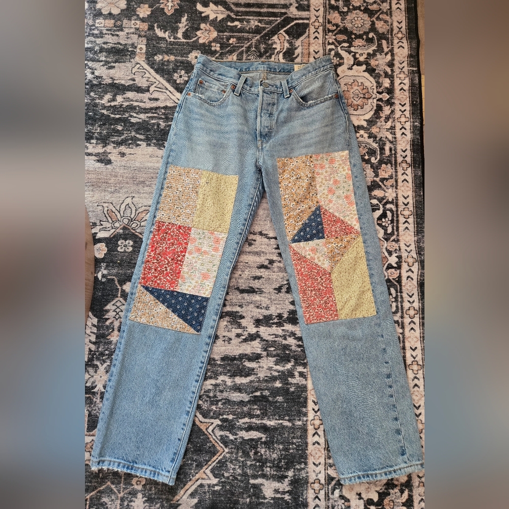 Levi's 501 Anniversary Edition Patchwork Jeans